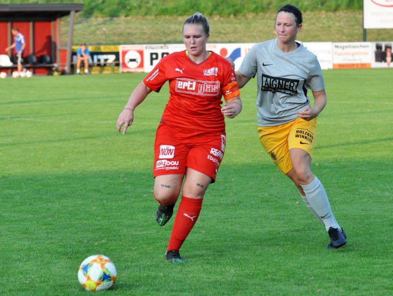 Liebmann (r.) erzielt Hattrick für die SCW-Girls. CUP Sponsor